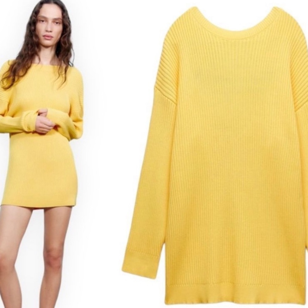 Sweater Dress Zara Size M with Black Strap